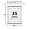 Avery Durable Waterproof Rectangle Labels with Sure Feed, 1" x 2"